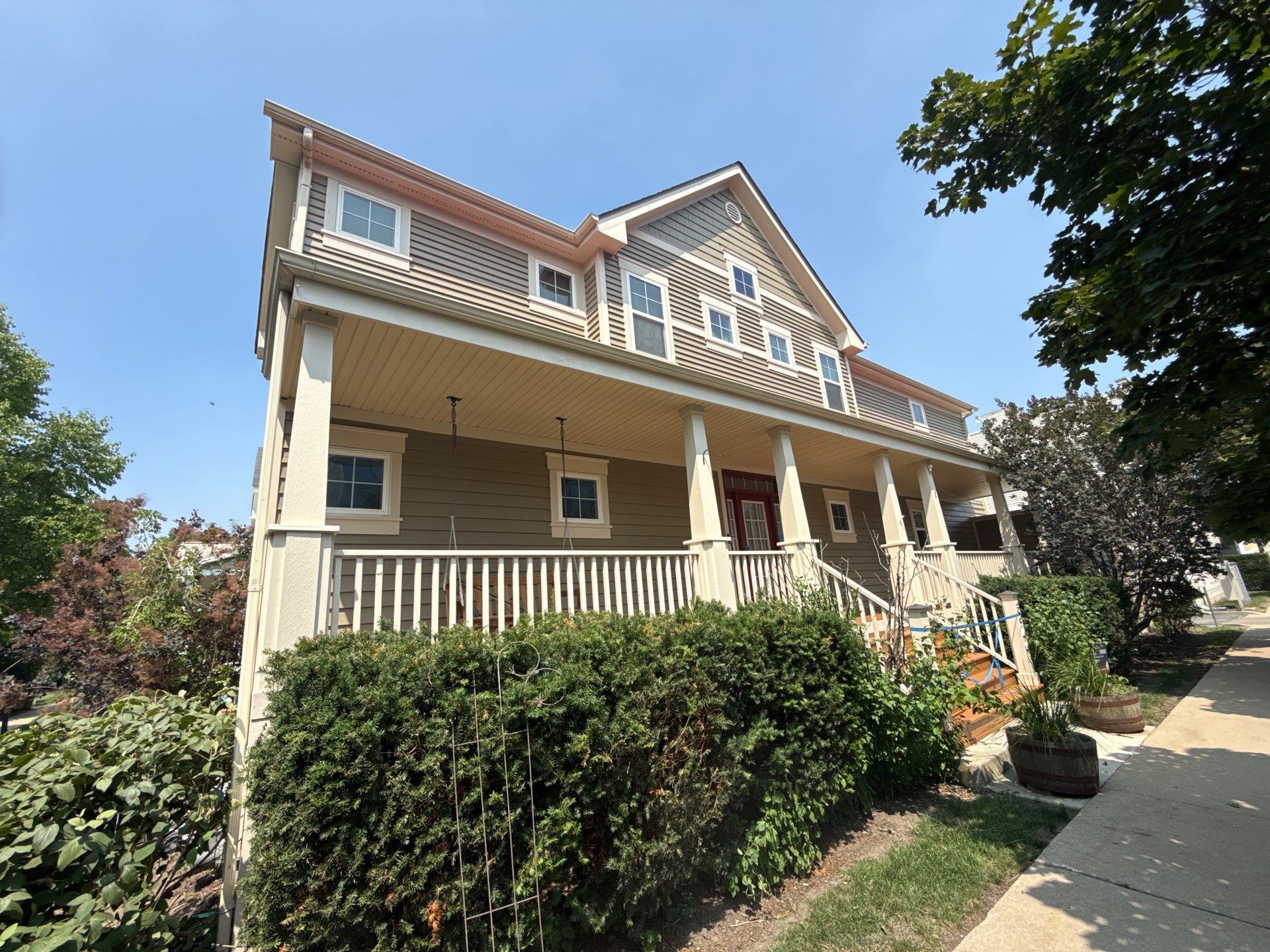 Exterior wood restoration at 3944 N Kilbourn Ave, Chicago, Illinois
