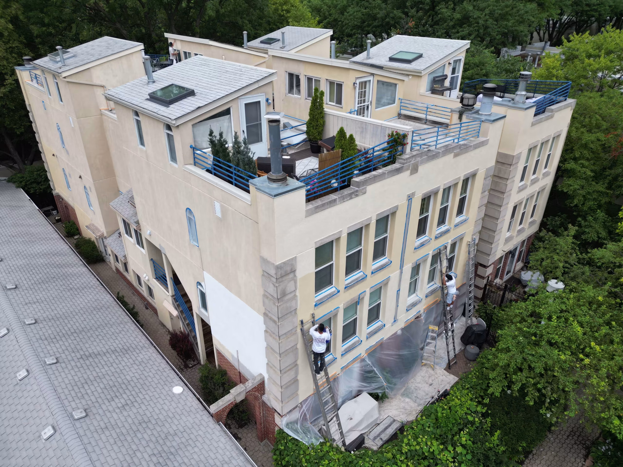 Exterior restoration project in Chicago, Illinois